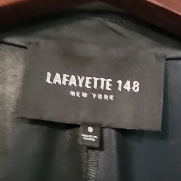 Layfette 148 Suede Leather Navy Blazer Jacket Size 8 - Picture 4 of 9